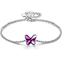 Los mejores  - ANGEL NINA Regalos Dia De La Madre- Pulsera Regalo para Ella- Serie Mariposa- Cristal de Austria- Plata de Ley 925…